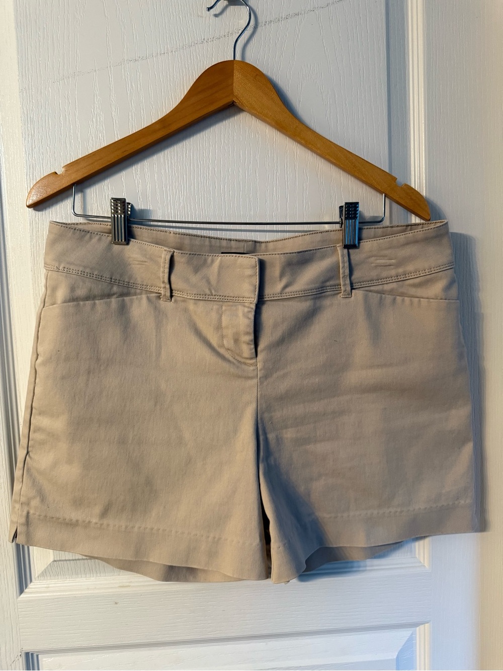 The Limited Beige Mid-Rise Shorts